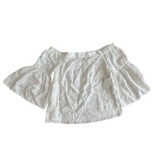 1.State Off the Shoulder Tiered Sleeve Blouse